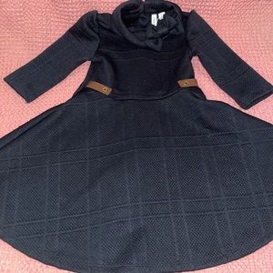 Black Janie and jack dress with leather size 4 new
